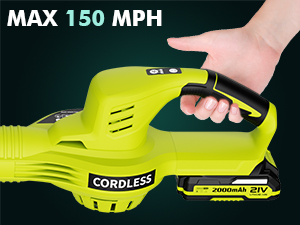 Max 150 MPH leaf blower