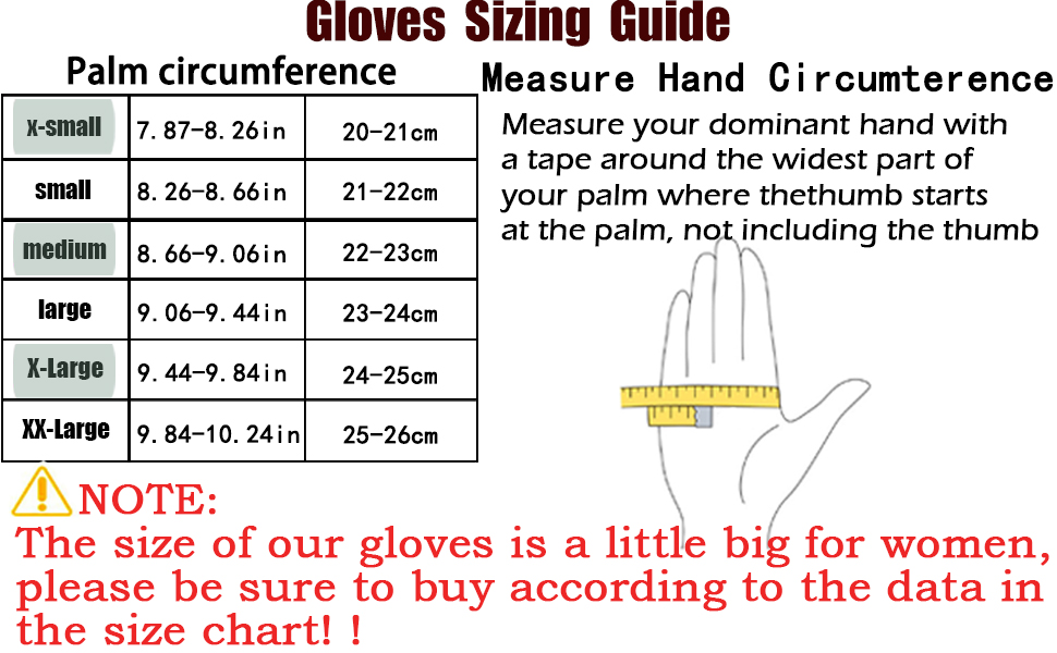 GLOVES SIZING GUIDE