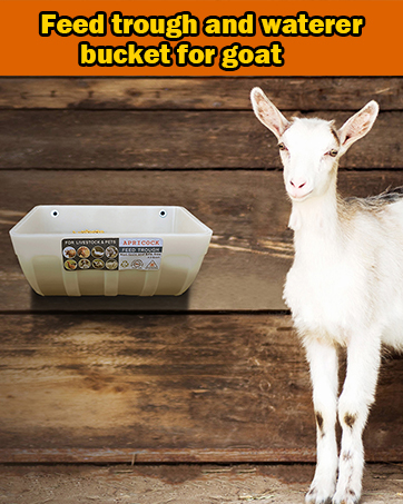 Feed Trough and  Waterer Bucket with Clips for Goat